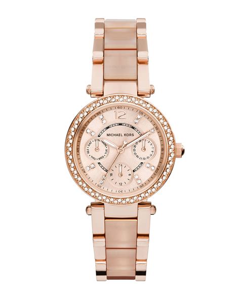 mike kors parker mini rose dial